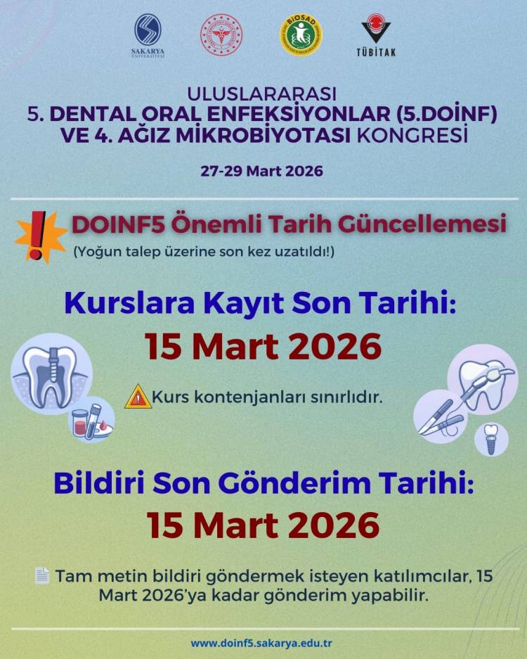 Kongre Kayıt tarihlerinde önemli Güncelleme